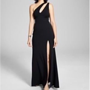 B. Darlin one-shoulder cut out formal black gown